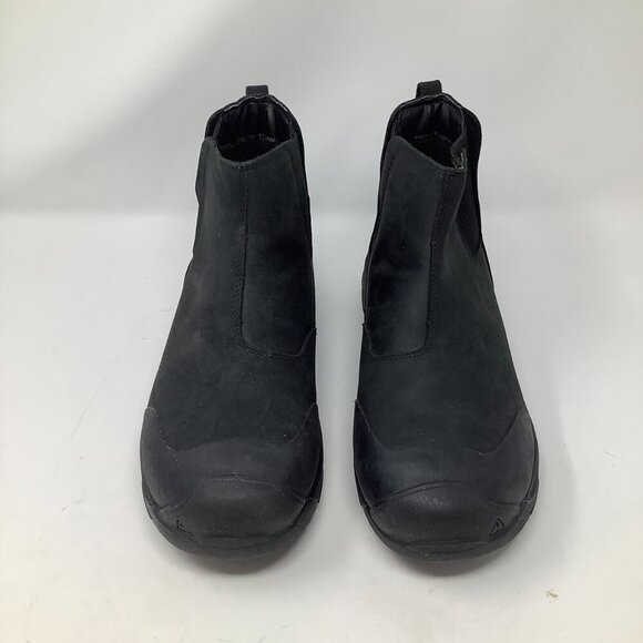 NEW Keen men's Revel IV Waterproof Chelsea boots size 10 43 black leather pullon - Picture 2 of 9